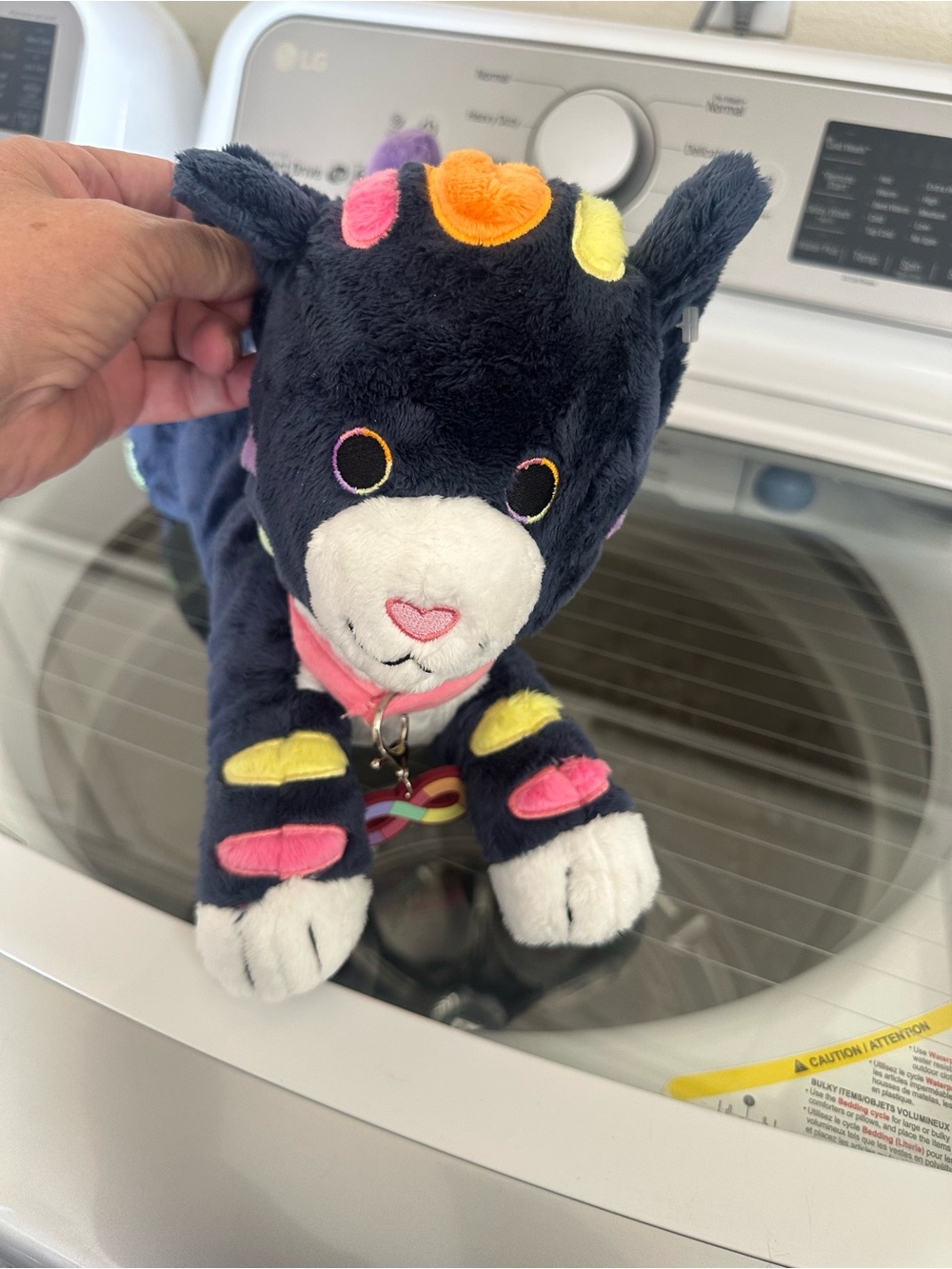 Autisim Plush  with Pink, Yellow & Orange Accents -